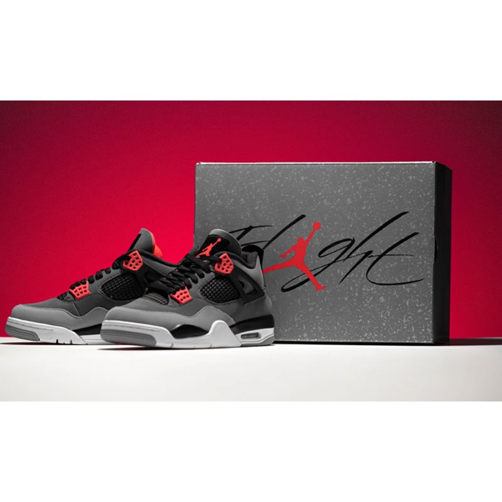 Air Jordan 4 "Infrared" Red Outfit On Feet Box Release Date Air Jordan 4 "Infrared" Red Outfit On Feet Box Release Date